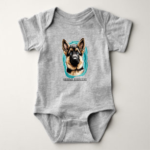 German Shepherd Baby Bodysuit