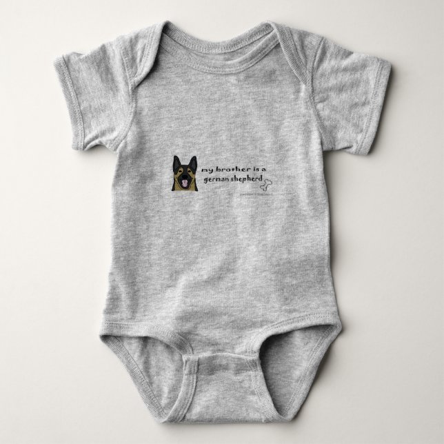 german shepherd baby bodysuit (Front)