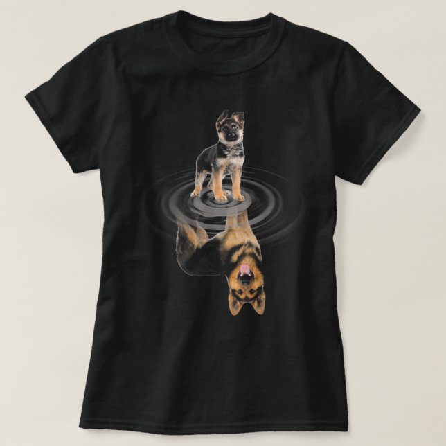 GERMAN SHEPHERD Baby Reflection Mirror GERMAN SHEP T-Shirt (Design Front)