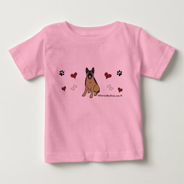 german shepherd baby T-Shirt (Front)
