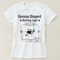 German Shepherd Barking Logic Funny Dog Sarcastic
