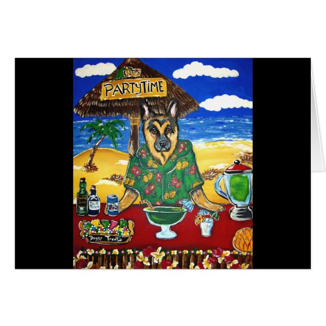 German Shepherd Bartender (Front Horizontal)