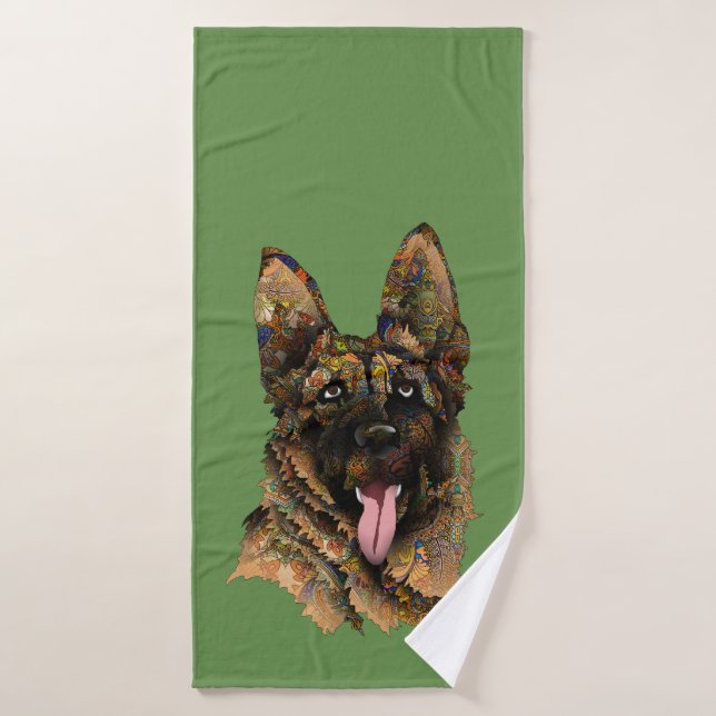 German Shepherd Bath Towel (Bath Towel)