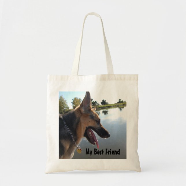 German Shepherd Best Friend Tote Bag (Front)