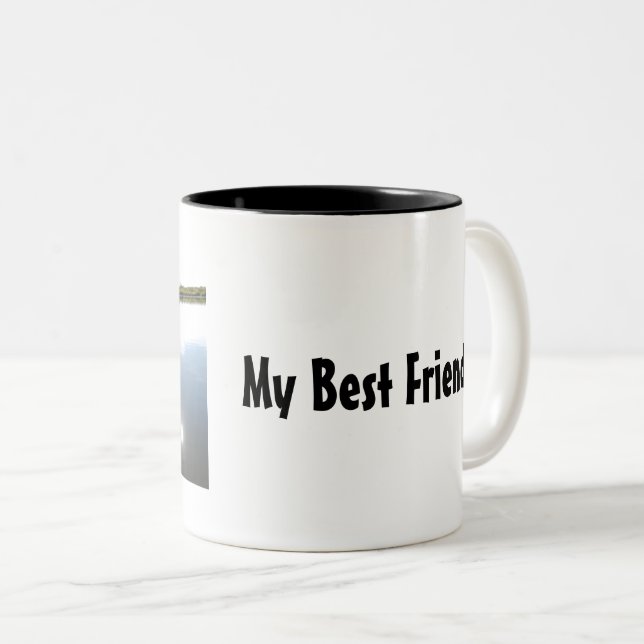 German Shepherd Best Friend Two-Tone Coffee Mug (Front Right)