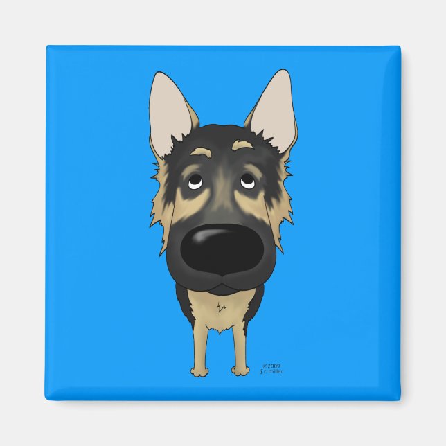 German Shepherd - Big Nose and Butt Magnet (Front)