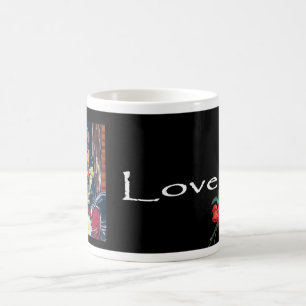 German Shepherd Biker Coffee Mug