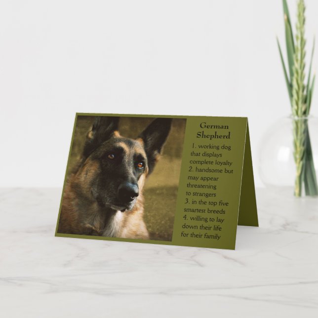 German Shepherd Birthday Card for Dad (Front)