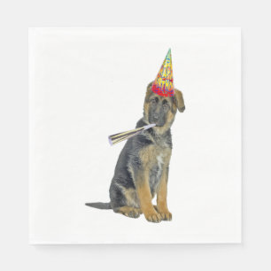 German Shepherd Birthday Napkin