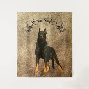 German Shepherd, black  Bandanna Luggage Handle Wr Tapestry