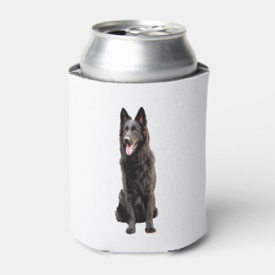 German Shepherd Black Dog Can Cooler