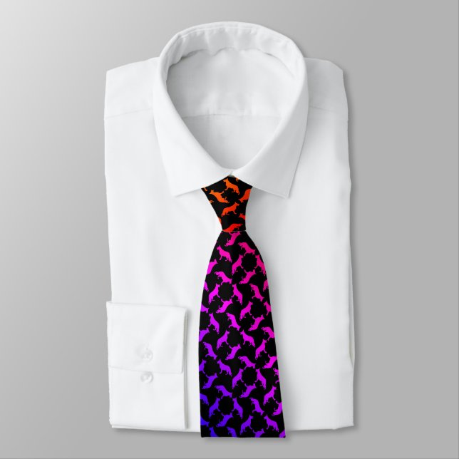 German Shepherd black on black Tie (Tied)