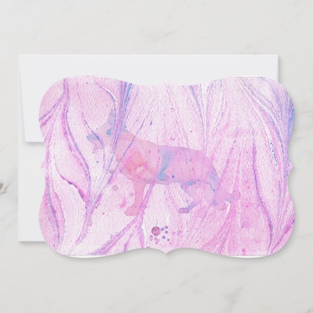 German Shepherd Black Silhouette Thank You Card (Front)