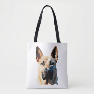 German Shepherd Blonde Polygon Style Classic T-Shi Tote Bag