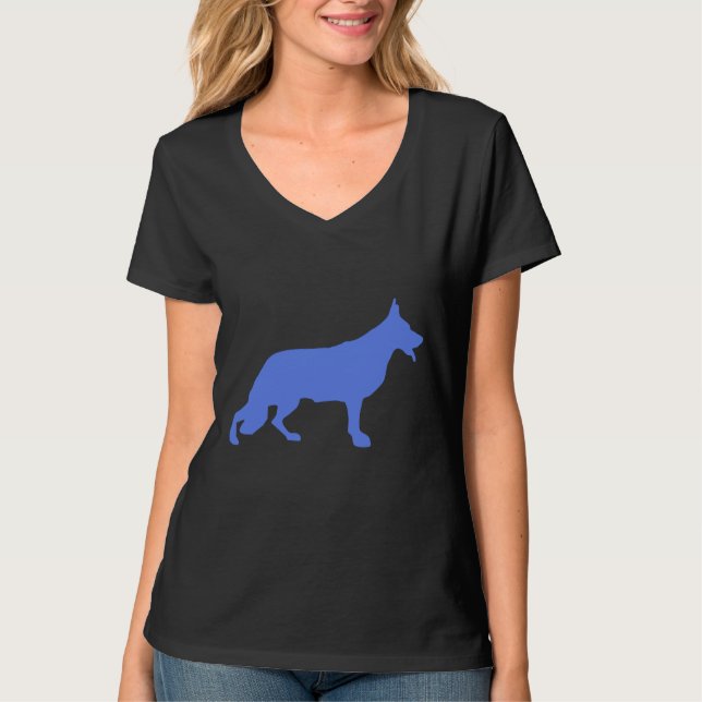 German Shepherd blue T-Shirt (Front)