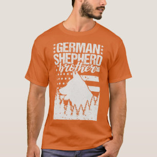 German Shepherd Brother American Flag T-Shirt