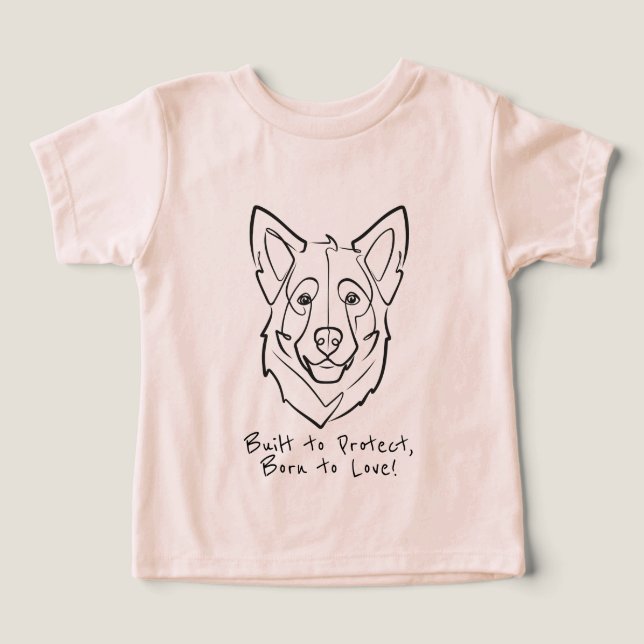 German Shepherd, Built to Protect, Born to Love! (Design Front)