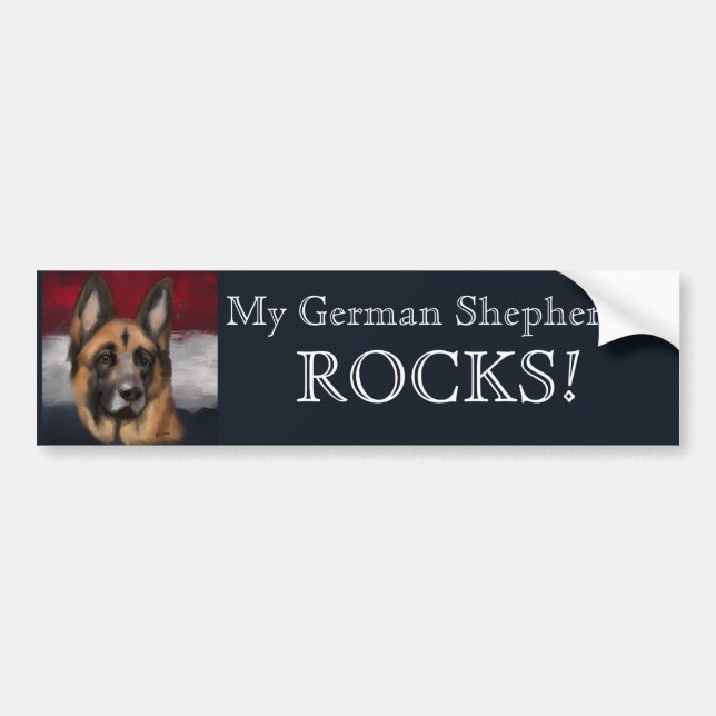 GERMAN SHEPHERD     BUMPER STICKER (Front)