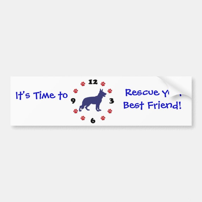 German Shepherd Bumper Sticker (Front)
