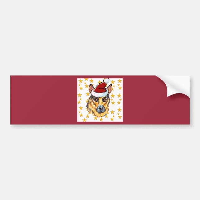 GERMAN SHEPHERD BUMPER STICKER (Front)