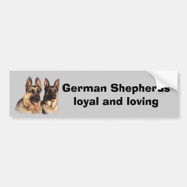 German Shepherd Bumper Sticker (Front)