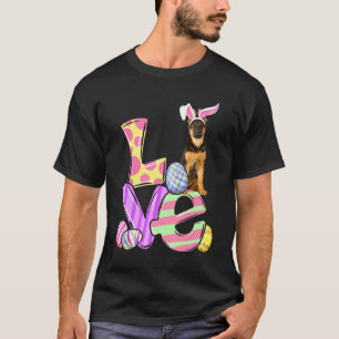 German Shepherd Bunny Dog Easter Eggs Happy Easter T-Shirt