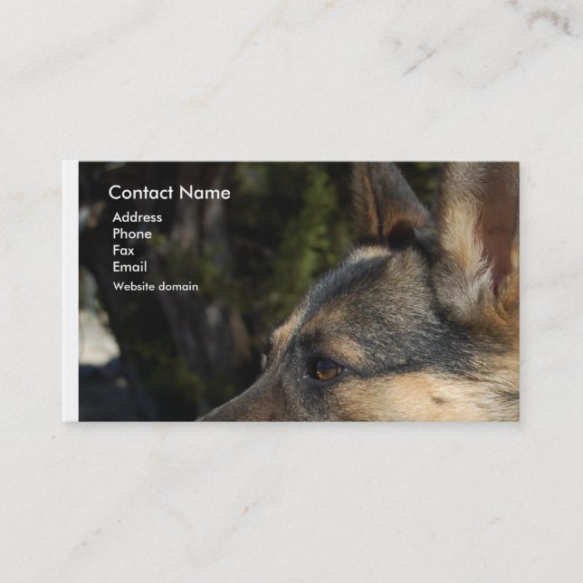 German Shepherd Business Card (Front)