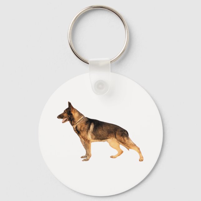 German shepherd Button Keychain (Front)