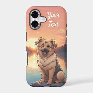 German Shepherd by Lake