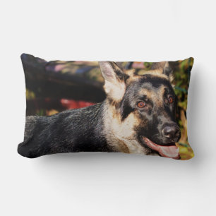 German Shepherd by Shirley Taylor Lumbar Cushion