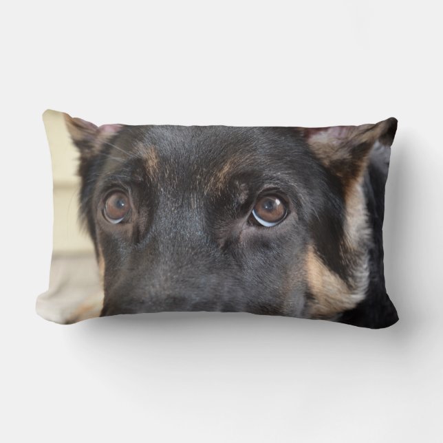 German Shepherd by Shirley Taylor Lumbar Cushion (Front)