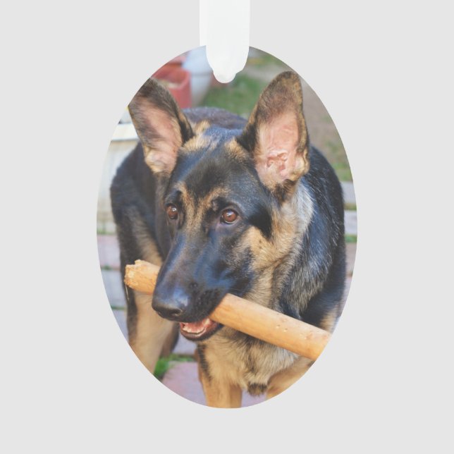 German Shepherd by Shirley Taylor Ornament (Front)