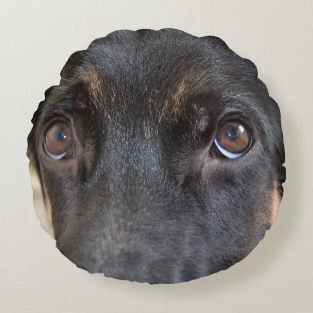 German Shepherd by Shirley Taylor Round Cushion (Front)