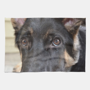 German Shepherd by Shirley Taylor Tea Towel