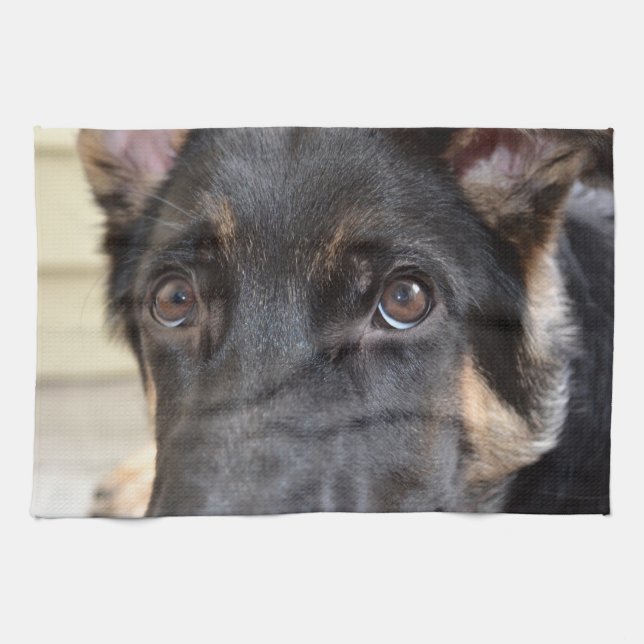 German Shepherd by Shirley Taylor Tea Towel (Horizontal)