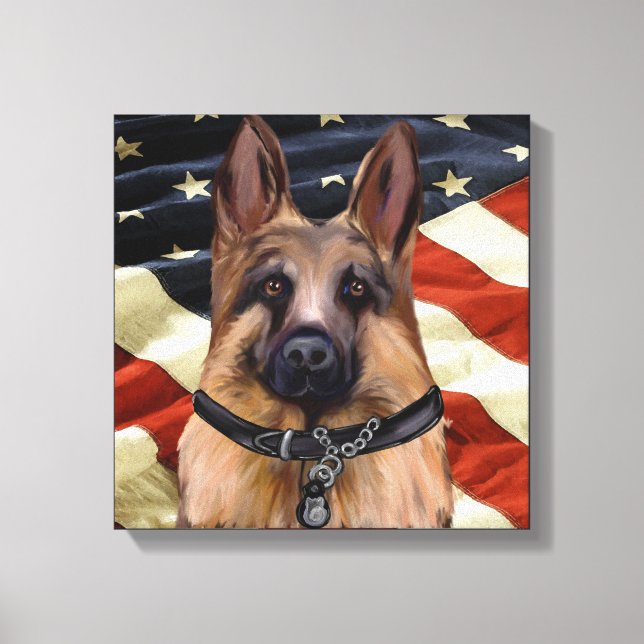 German Shepherd Canvas Print (Front)