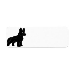 german shepherd cartoon black