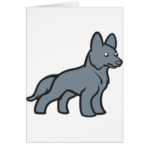 german shepherd cartoon blue