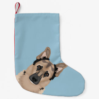 german shepherd cartoon small christmas stocking