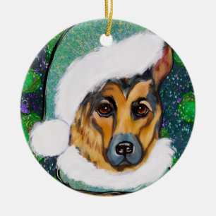 GERMAN SHEPHERD   CERAMIC TREE DECORATION
