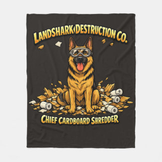 German Shepherd Certified Home Decorator Design Fleece Blanket