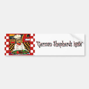 German Shepherd Chef Bumper Sticker