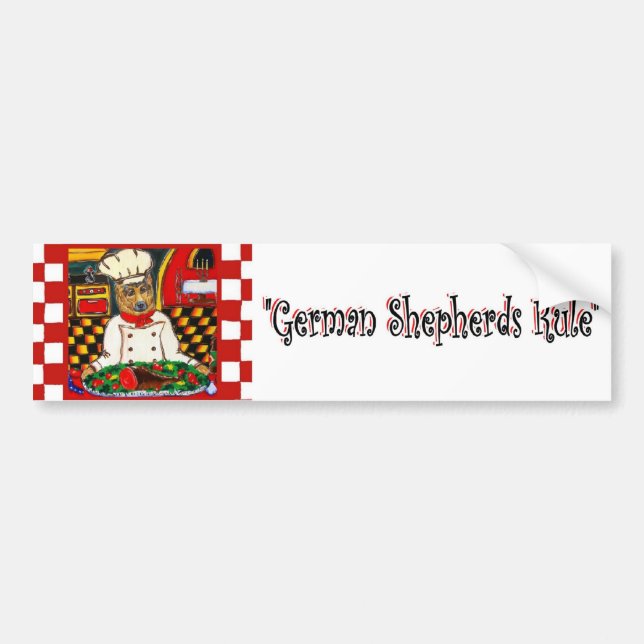 German Shepherd Chef Bumper Sticker (Front)