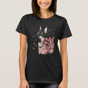 German Shepherd Cherry Blossom Dog Breed Japanese T-Shirt