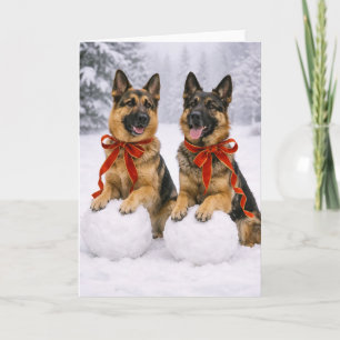 German Shepherd Christmas Card