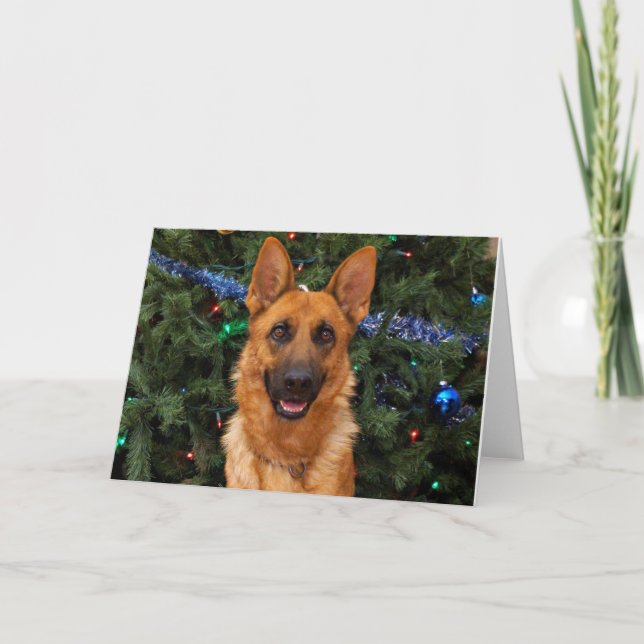 German Shepherd Christmas Card (Front)