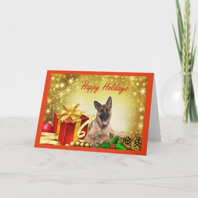 German Shepherd Christmas Card Gifts (Front)