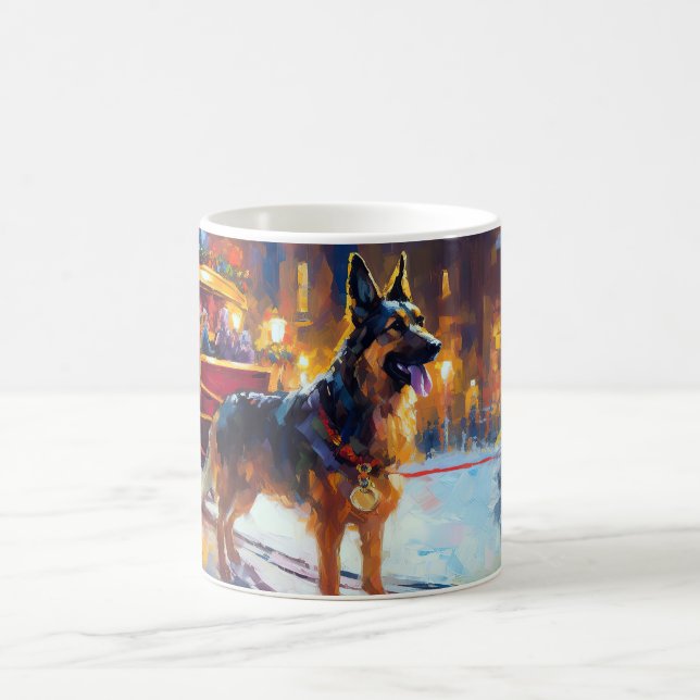 German Shepherd Christmas Festive Season Coffee Mug (Center)
