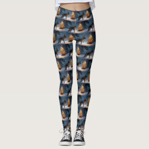 German Shepherd Christmas Festive Season Leggings