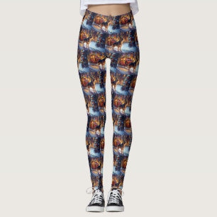 German Shepherd Christmas Festive Season Leggings